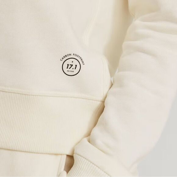 NWT Allbirds R&R Sweatshirt Natural White M Slim Fit Prima Hemp Tensel Crew Warm - Picture 3 of 7